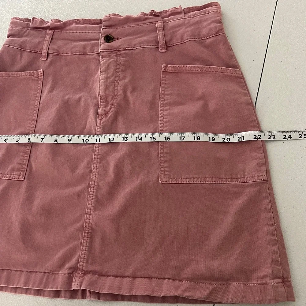 Boden Mauve Pink‎ Utility Chino Skirt High Waist Paper Bag Pockets Cotton 12